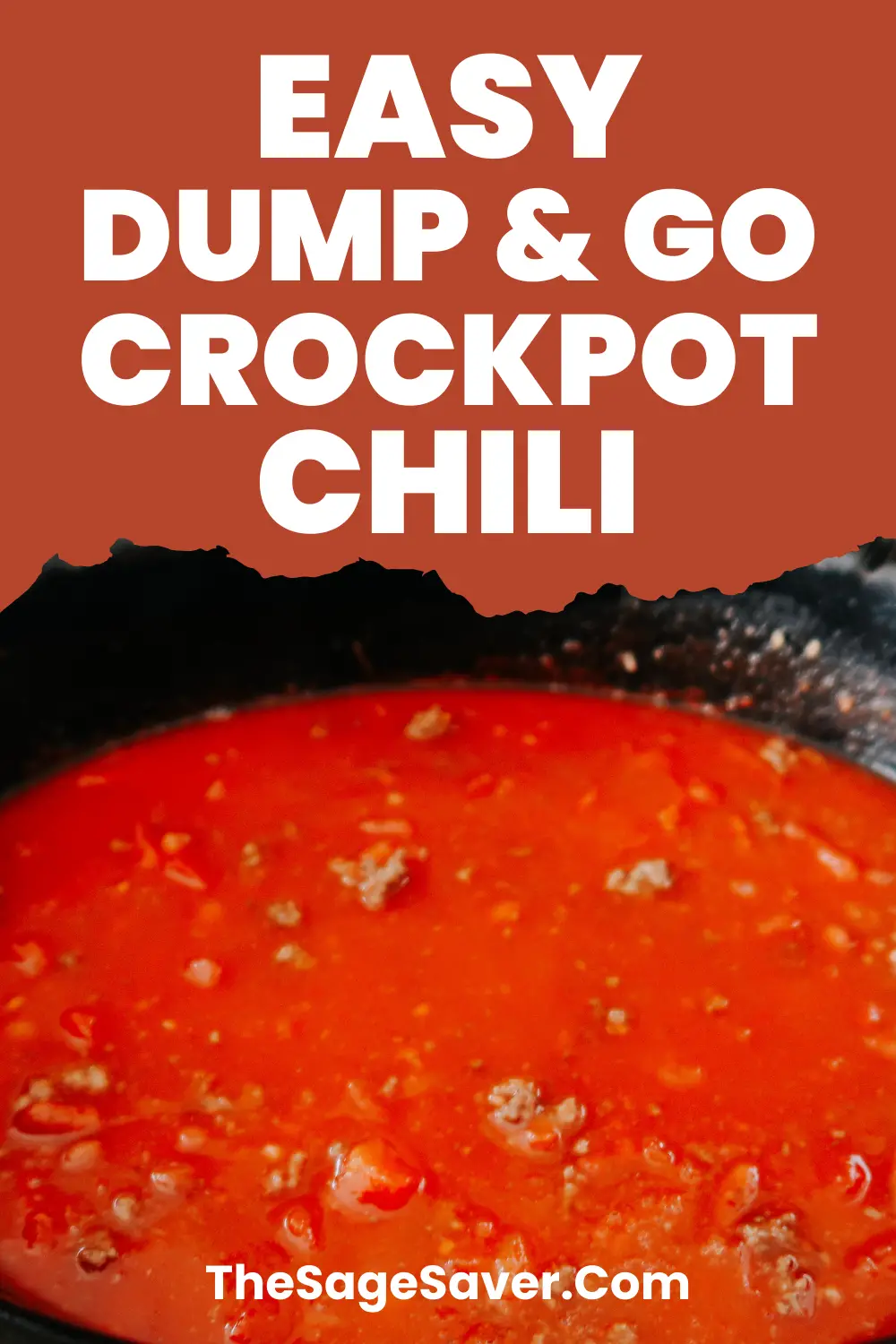 The Best, Easy, Dump & Go Chili in the Slow Cooker